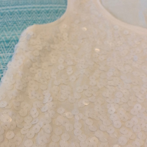Loft Creme Sequin Tank - Picture 8 of 8